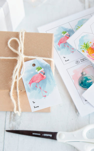 Tropical Christmas Gift Tag Set - Greengate Images