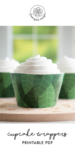 Tropical Leaves Cupcake Wrapper - Greengate Images