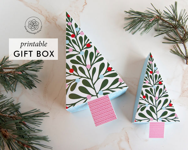Christmas Tree Gift Box - Whimsical Tree - Greengate Images