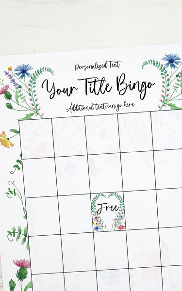 Wildflower Bingo Template - Greengate Images