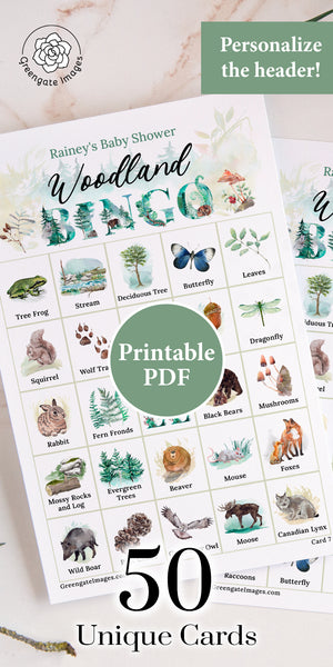 Woodland/Forest Bingo - Greengate Images