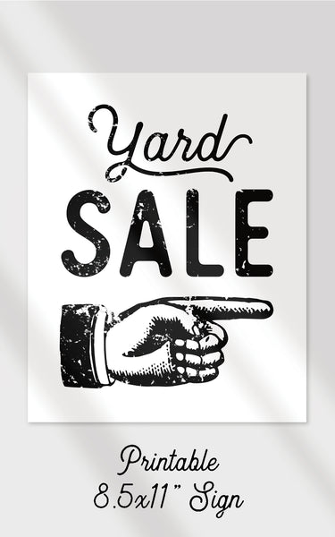 8.5x11" Yard Sale Signs - Greengate Images