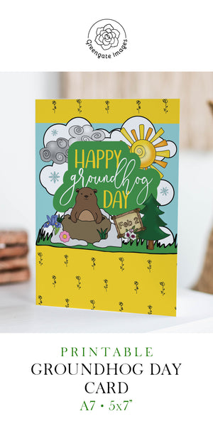 Groundhog Day Card - Greengate Images