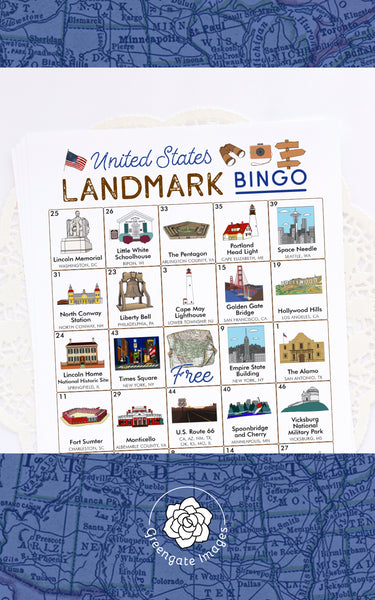 US Landmarks Bingo