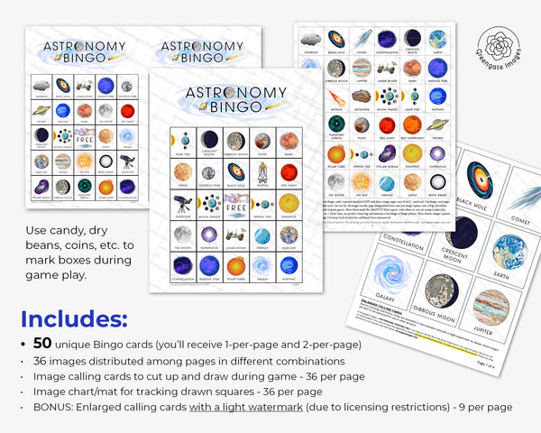 Astronomy Bingo