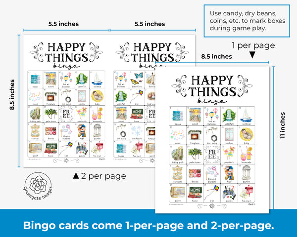 Free 50-Card Bingo Set - Happy Things Bingo