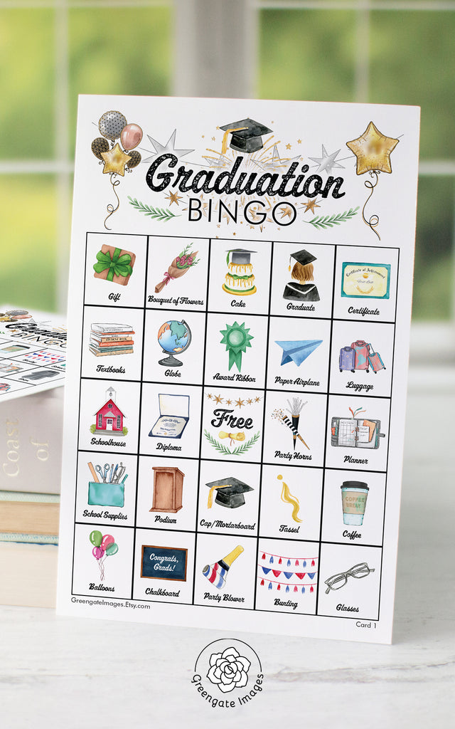 Graduation Bingo - Color – Greengate Images graduation-bingo-color-greengate-images