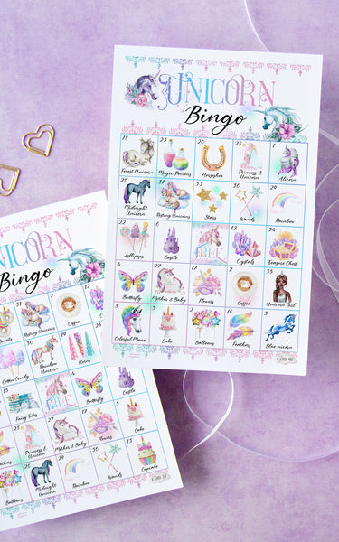 Unicorn Bingo - Older kids, adults - Greengate Images