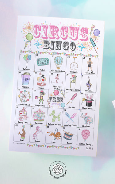 Circus Bingo - Pastel Colors - Greengate Images