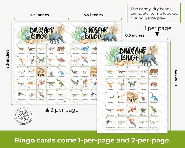 Dinosaur Bingo - Greengate Images