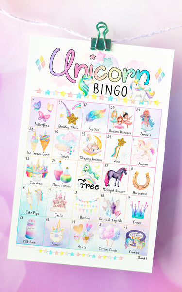 Unicorn Bingo - Kids Version