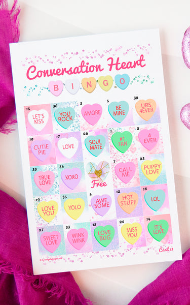 Conversation Heart Bingo - Prefilled