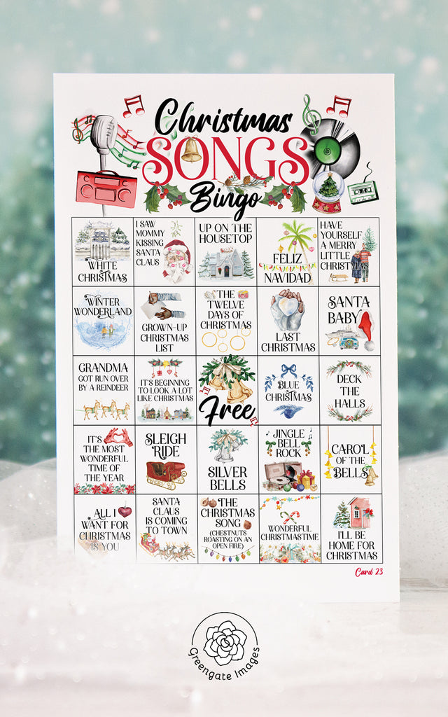 Christmas Song Bingo – Greengate Images christmas-song-bingo-greengate-images