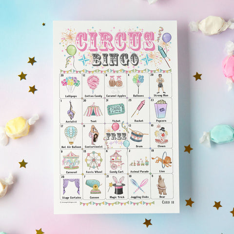 Circus Bingo - Pastel Colors