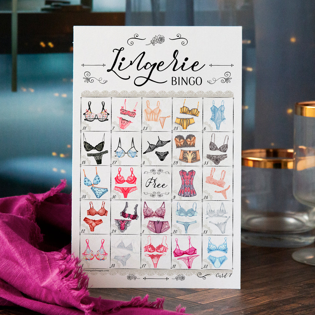 Lingerie Bingo Game Greengate Images Lingerie Bingo Game Greengate Images