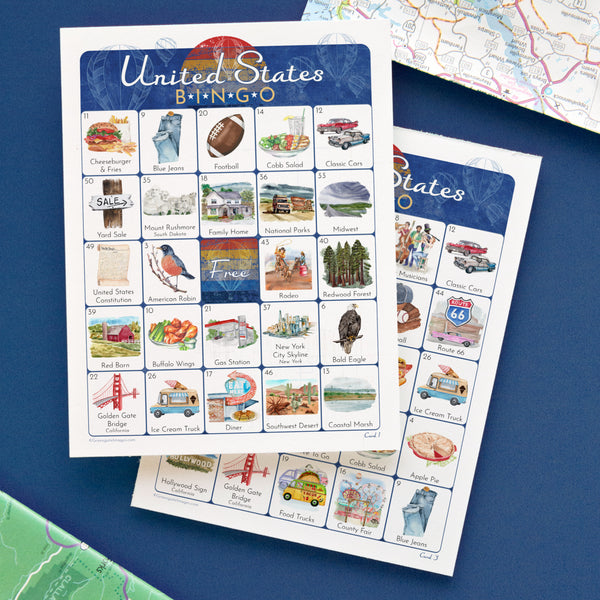 United States Bingo - Printable Digital Download by Greengate Images