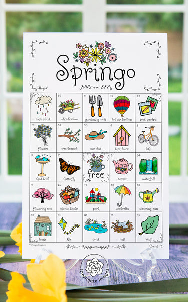 Springo Bingo - Printable Digital Download by Greengate Images