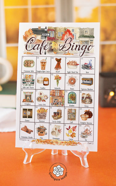 Fall Café Bingo Game - Printable Digital Download by Greengate Images