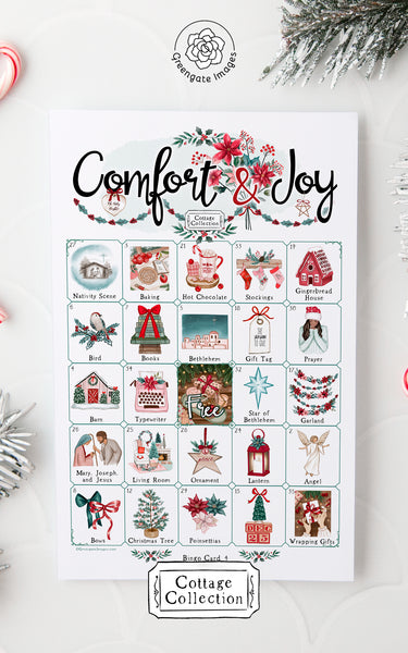 Comfort & Joy Christmas Bingo - Printable Digital Download by Greengate Images
