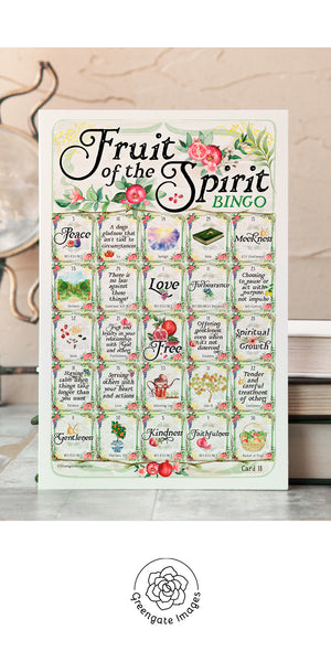Fruit of the Spirit Bingo - Printable Digital Download by Greengate Images