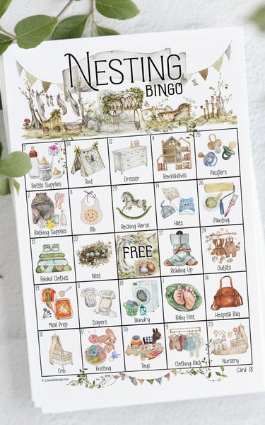 Nesting Party Bingo - Printable Digital Download by Greengate Images