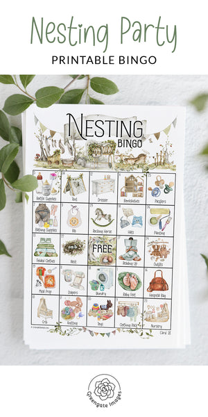 Nesting Party Bingo - Printable Digital Download by Greengate Images