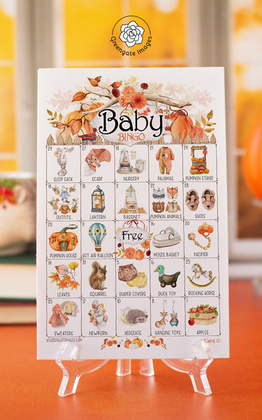 Fall Baby Shower Bingo