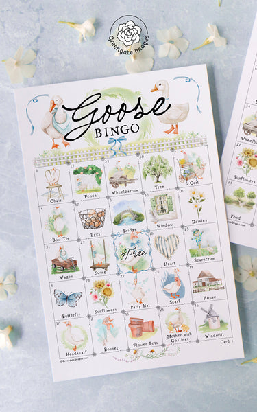 Goose Bingo - Printable Digital Download by Greengate Images