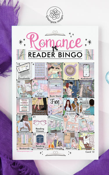 Romance Reader Bingo - Printable Digital Download by Greengate Images