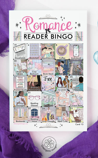 Romance Reader Bingo - Printable Digital Download by Greengate Images