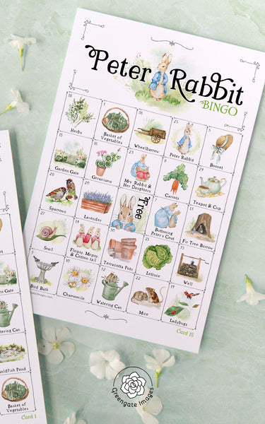 Peter Rabbit Bingo - Printable Digital Download by Greengate Images