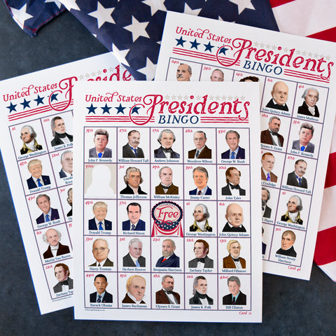 US Presidents Bingo - Printable Digital Download by Greengate Images