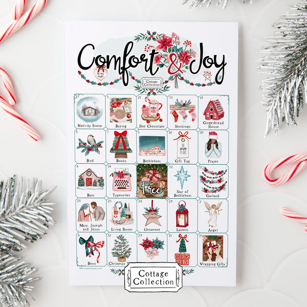 Comfort & Joy Christmas Bingo - Printable Digital Download by Greengate Images