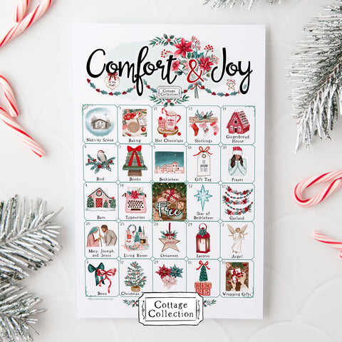 Comfort & Joy Christmas Bingo - Printable Digital Download by Greengate Images