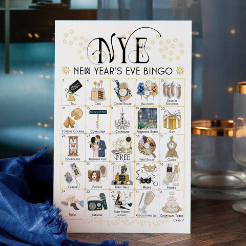 New Year's Eve Bingo Cards - Printable Digital Download by Greengate Images