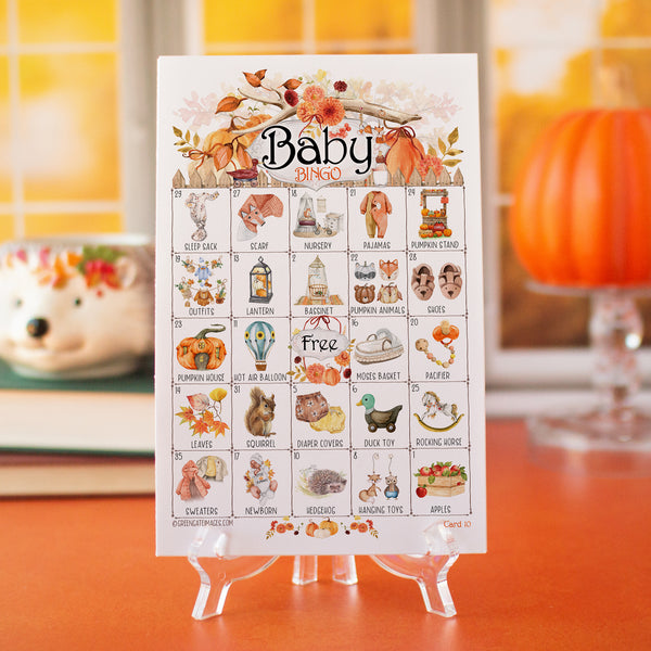 Fall Baby Shower Bingo