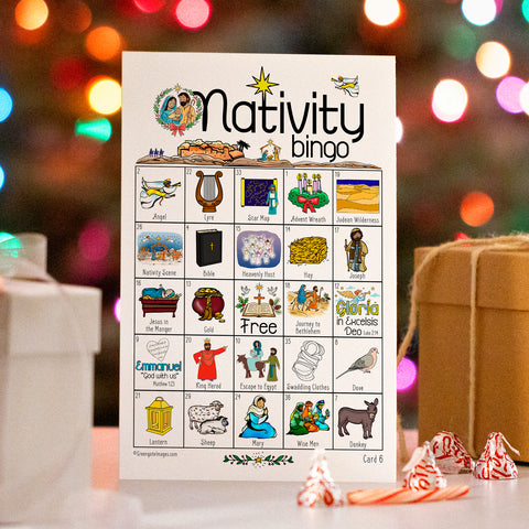 Nativity Bingo - Printable Digital Download by Greengate Images