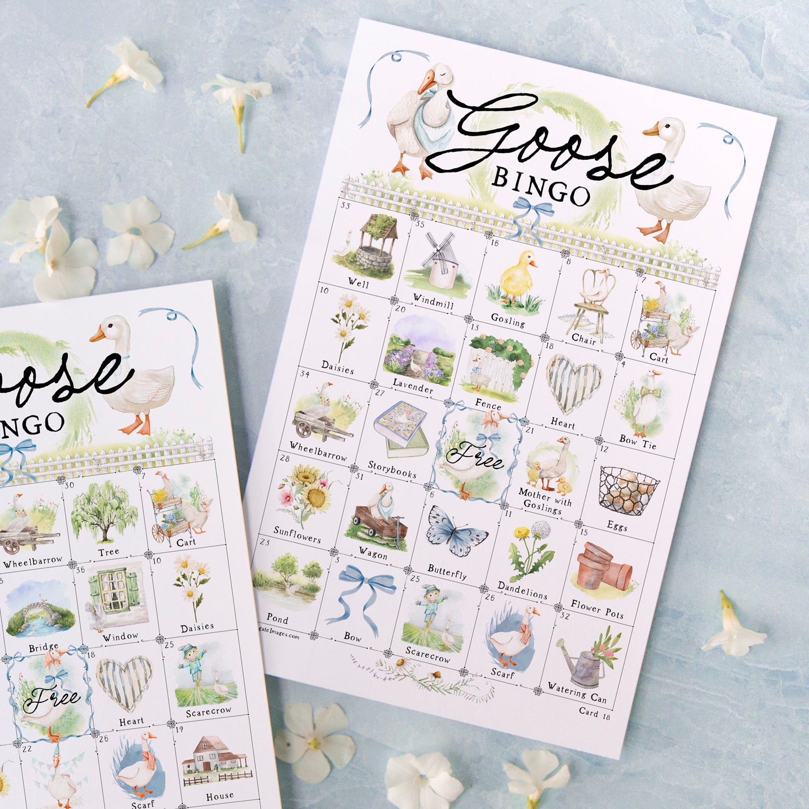 Goose Bingo - Printable Digital Download by Greengate Images