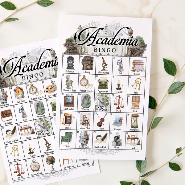 Academia Bingo Game - Printable Digital Download by Greengate Images