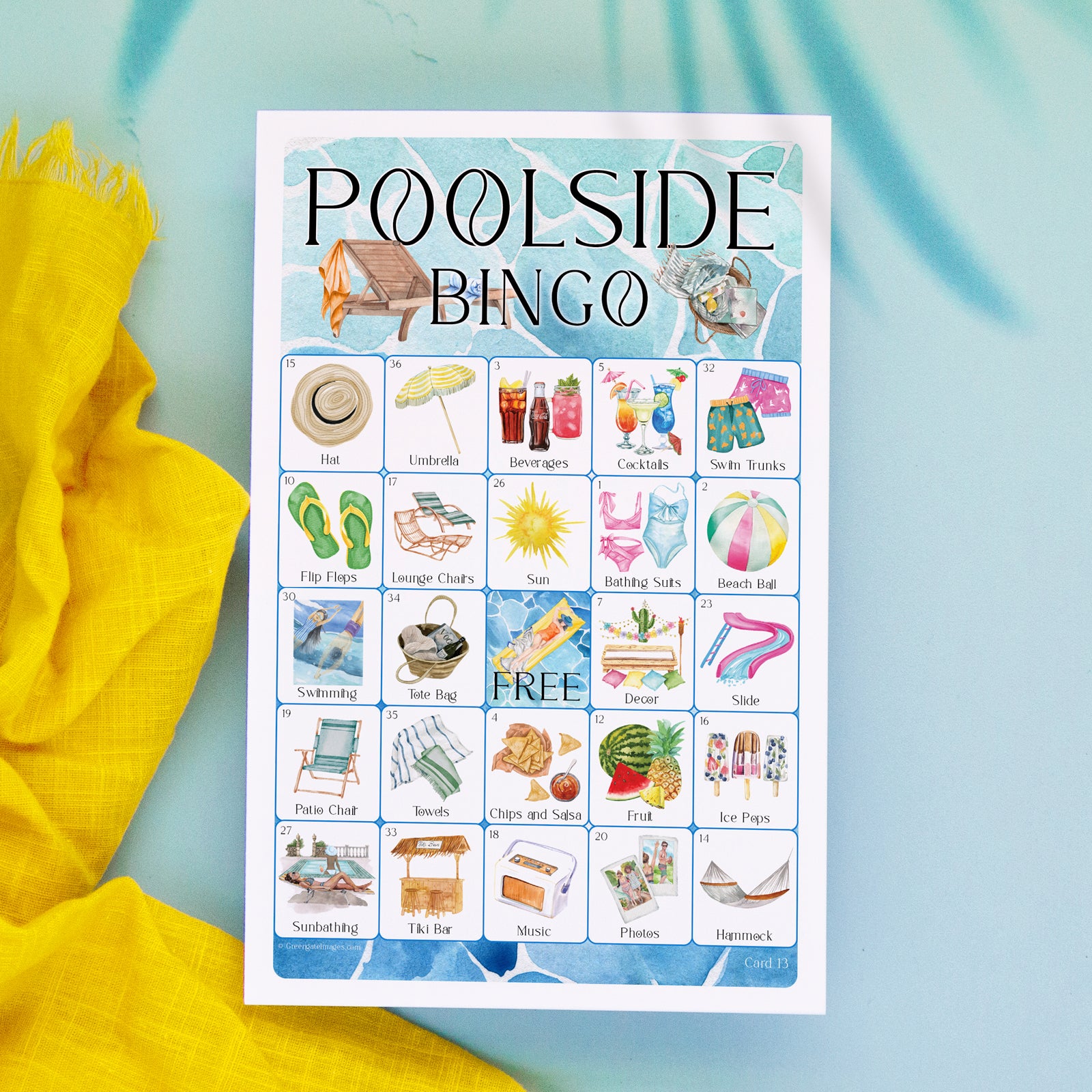 Poolside Bingo - Greengate Images