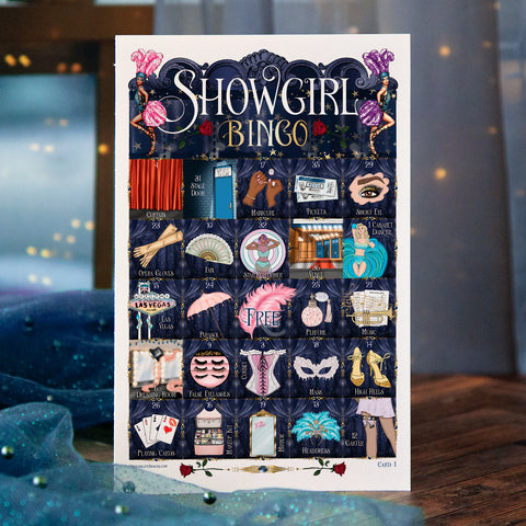 Showgirl Bingo Game - Printable Digital Download by Greengate Images