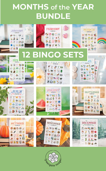 BUNDLE: 12 Month Bingo Sets - Greengate Images