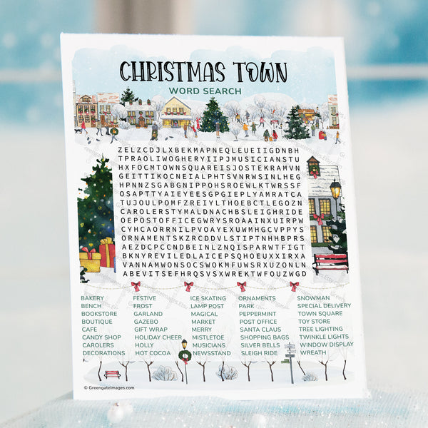 Christmas Town Word Search