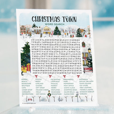 Christmas Town Word Search