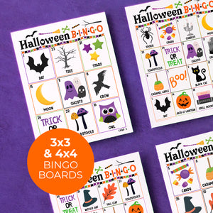 Halloween Bingo - 3x3 and 4x4 Large Print