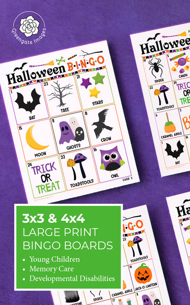 Halloween Bingo - 3x3 and 4x4 Large Print