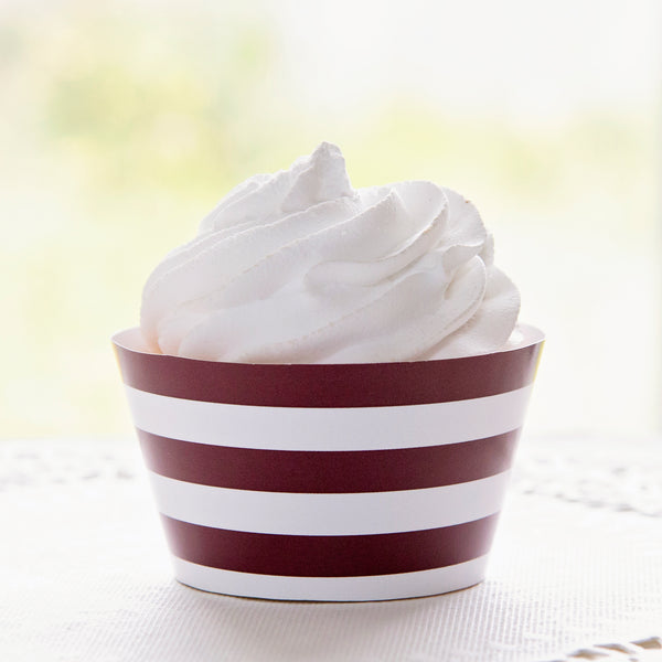 Burgundy Cupcake Wrapper - Printable Digital Download by Greengate Images