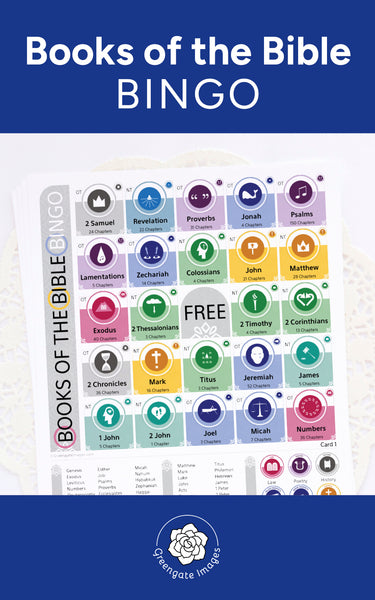 Books of the Bible Bingo - Printable Digital Download by Greengate Images