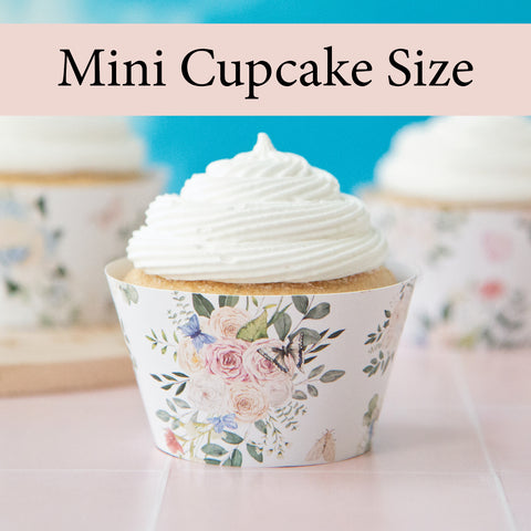 MINI Flowers & Butterflies Cupcake Wrapper - Printable Digital Download by Greengate Images