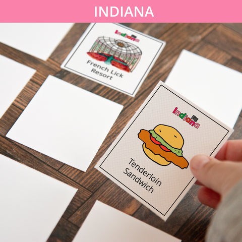 Indiana Memory Game - Printable Digital Download by Greengate Images